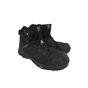Timberland PRO Men's Mid-Cut Switchback WP Comp Toe Work Boots Black Size 11W